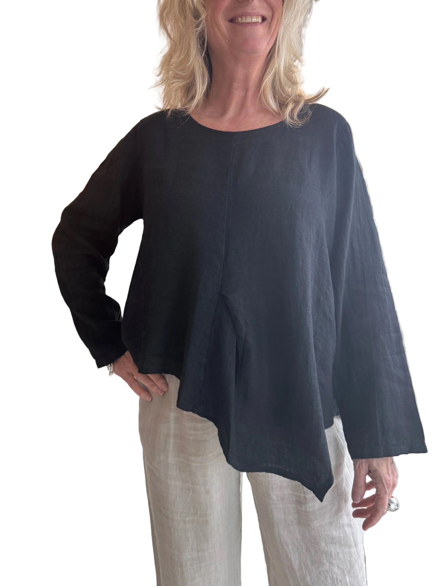 4-SS26238-9 Linen Top