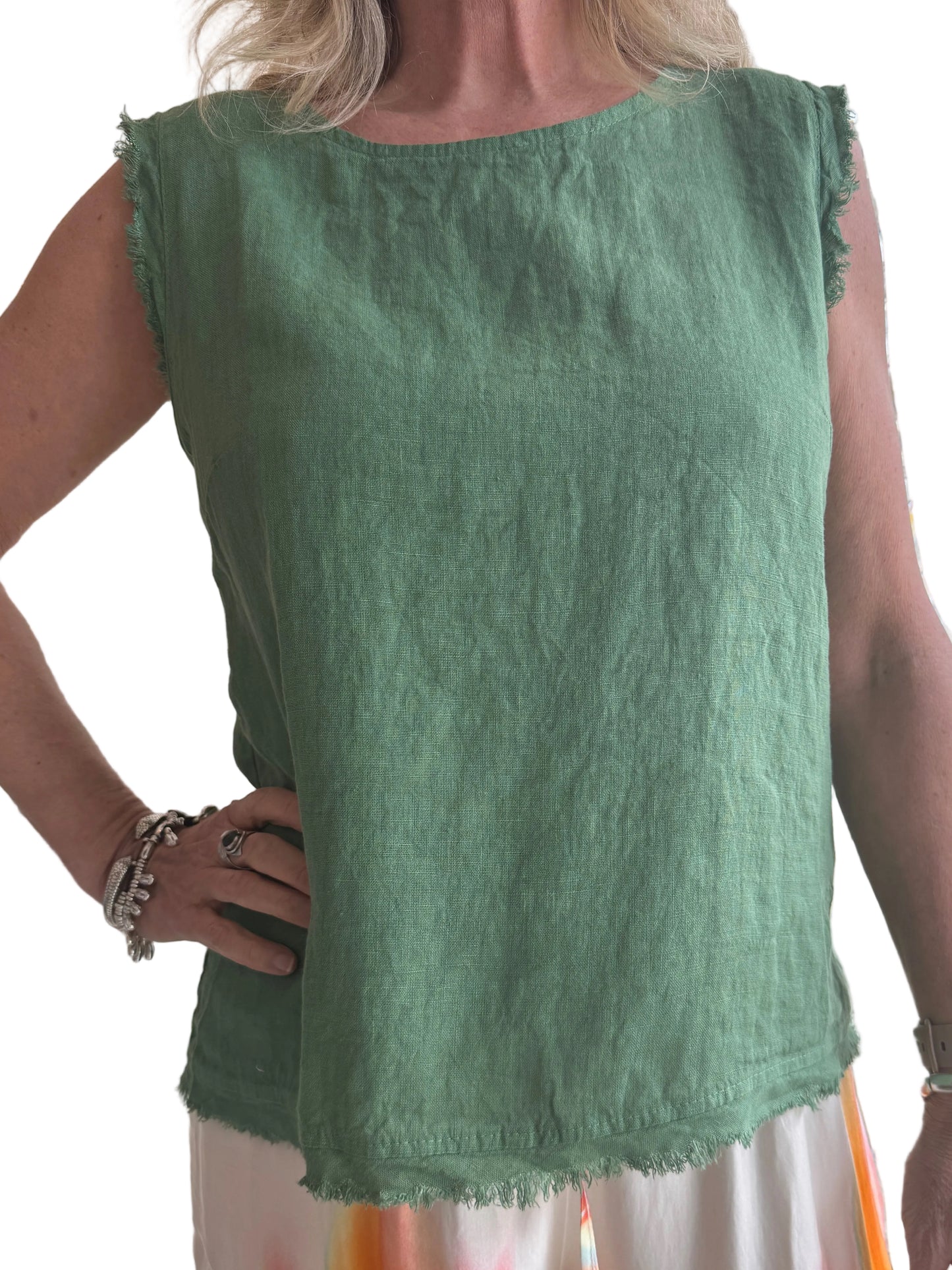3-SS26251-9 Tank Top 100% Linen