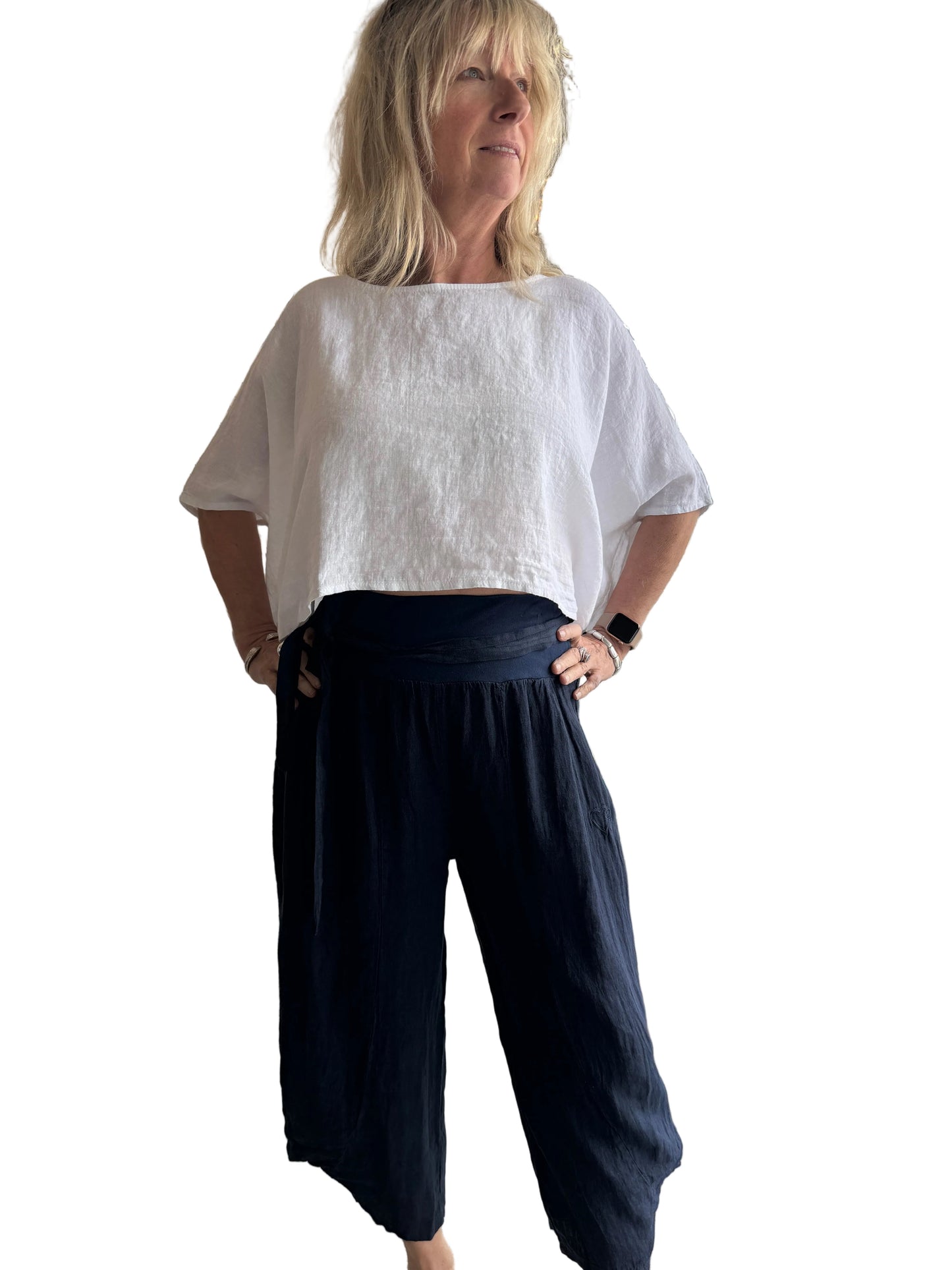 4-SS26125-7 100% Linen Top