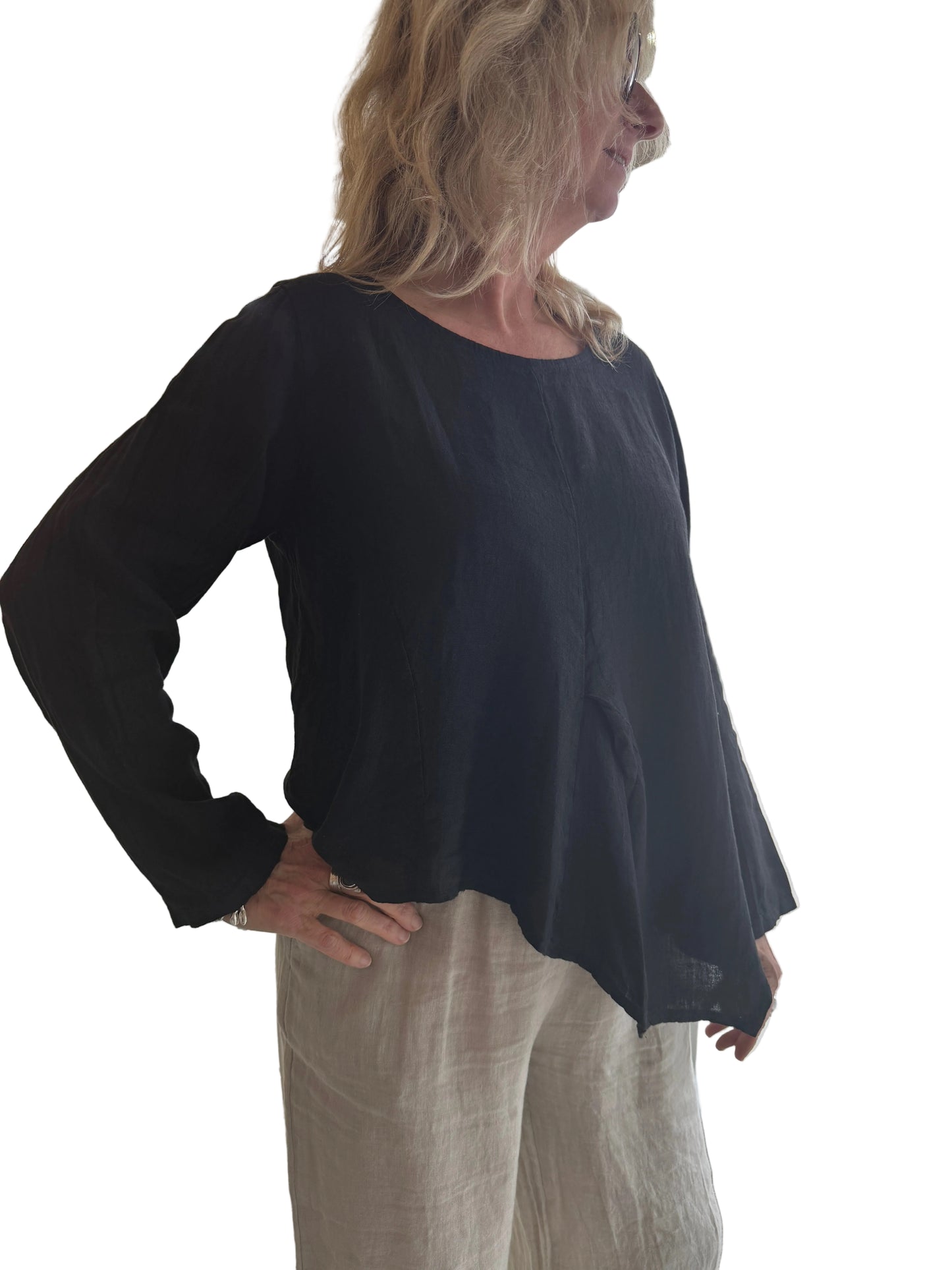 4-SS26238-9 Linen Top