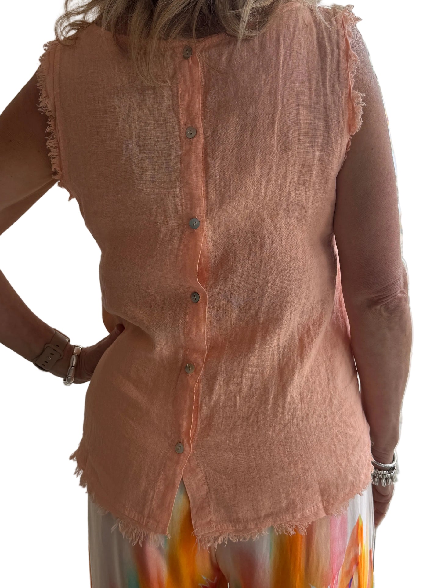3-SS26251-9 Tank Top 100% Linen