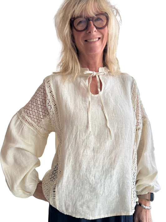 5-SS26226-4 Linen Top