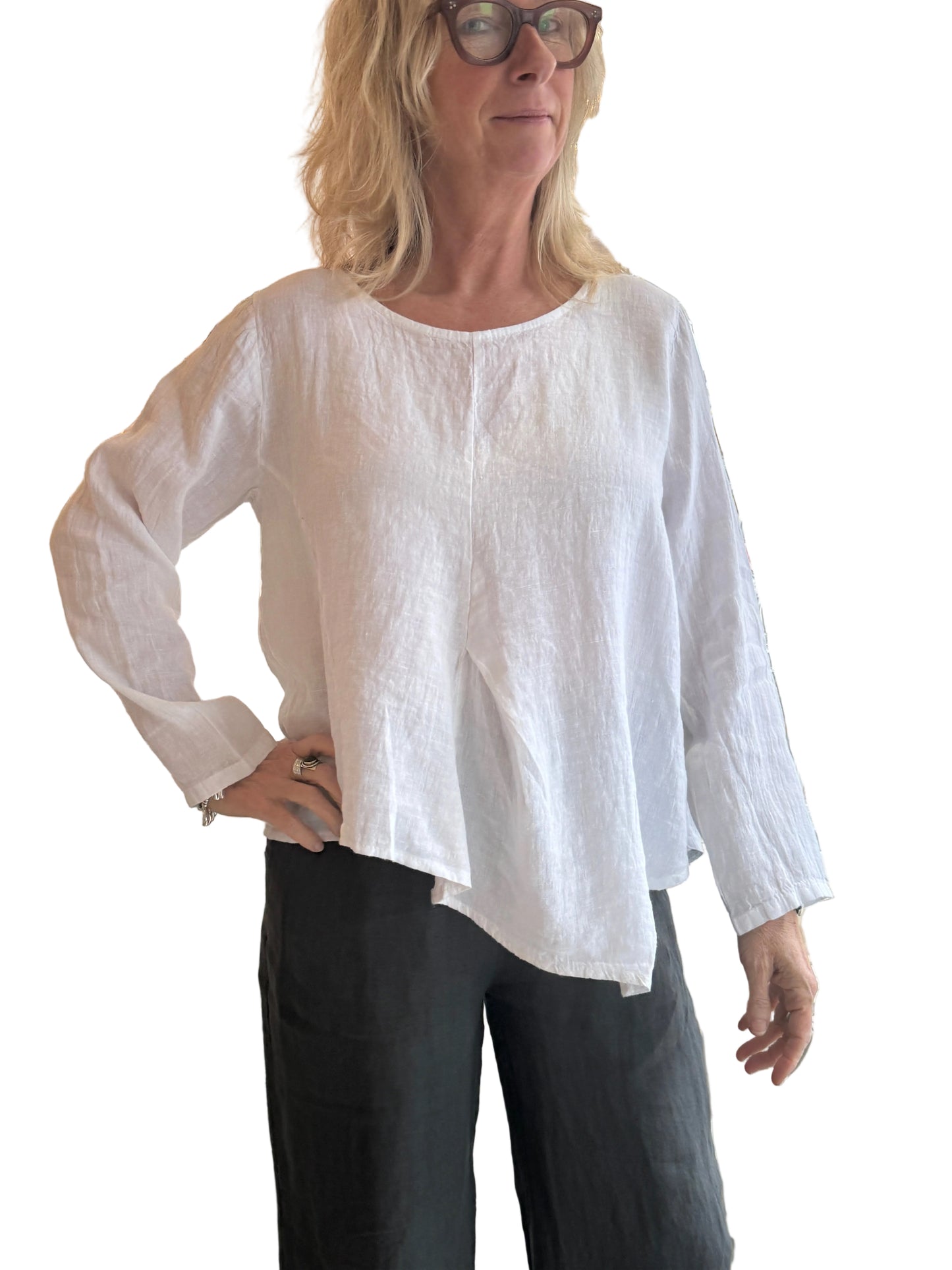 4-SS26238-9 Linen Top