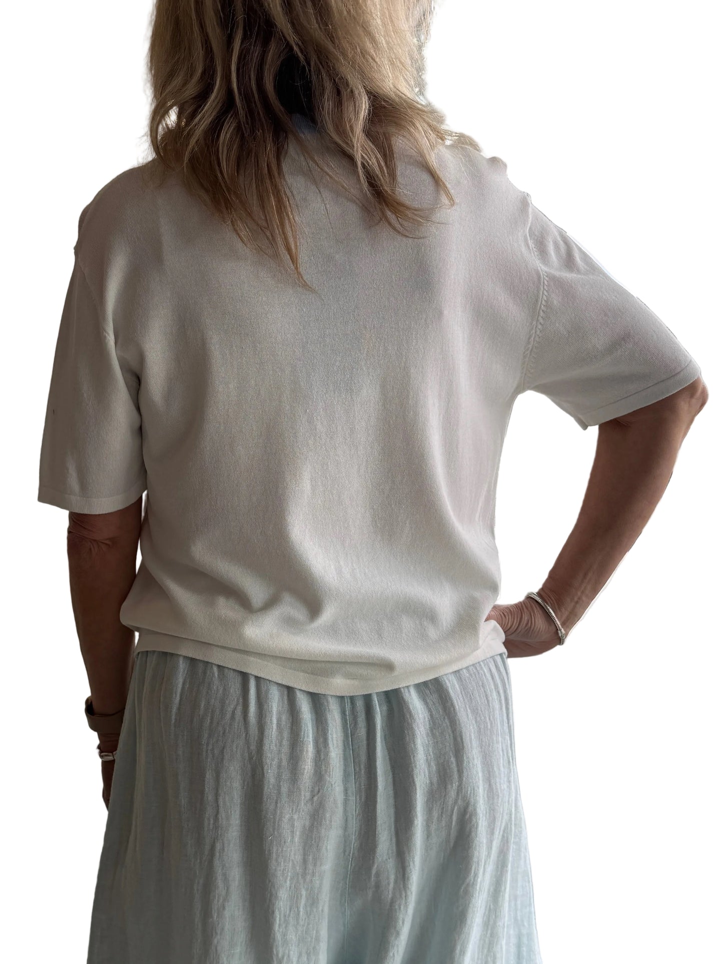 4-SS26136-4 Short Sleeve Sweater
