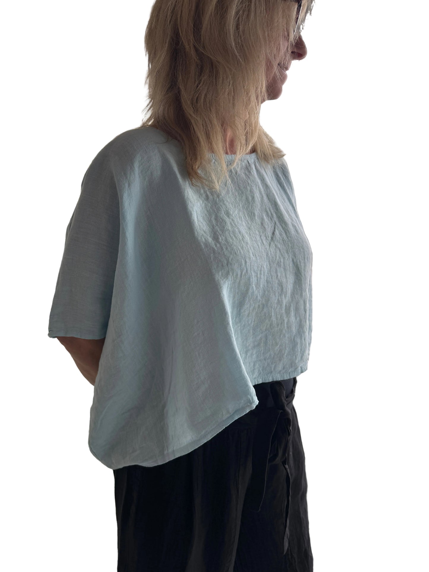 4-SS26125-7 100% Linen Top