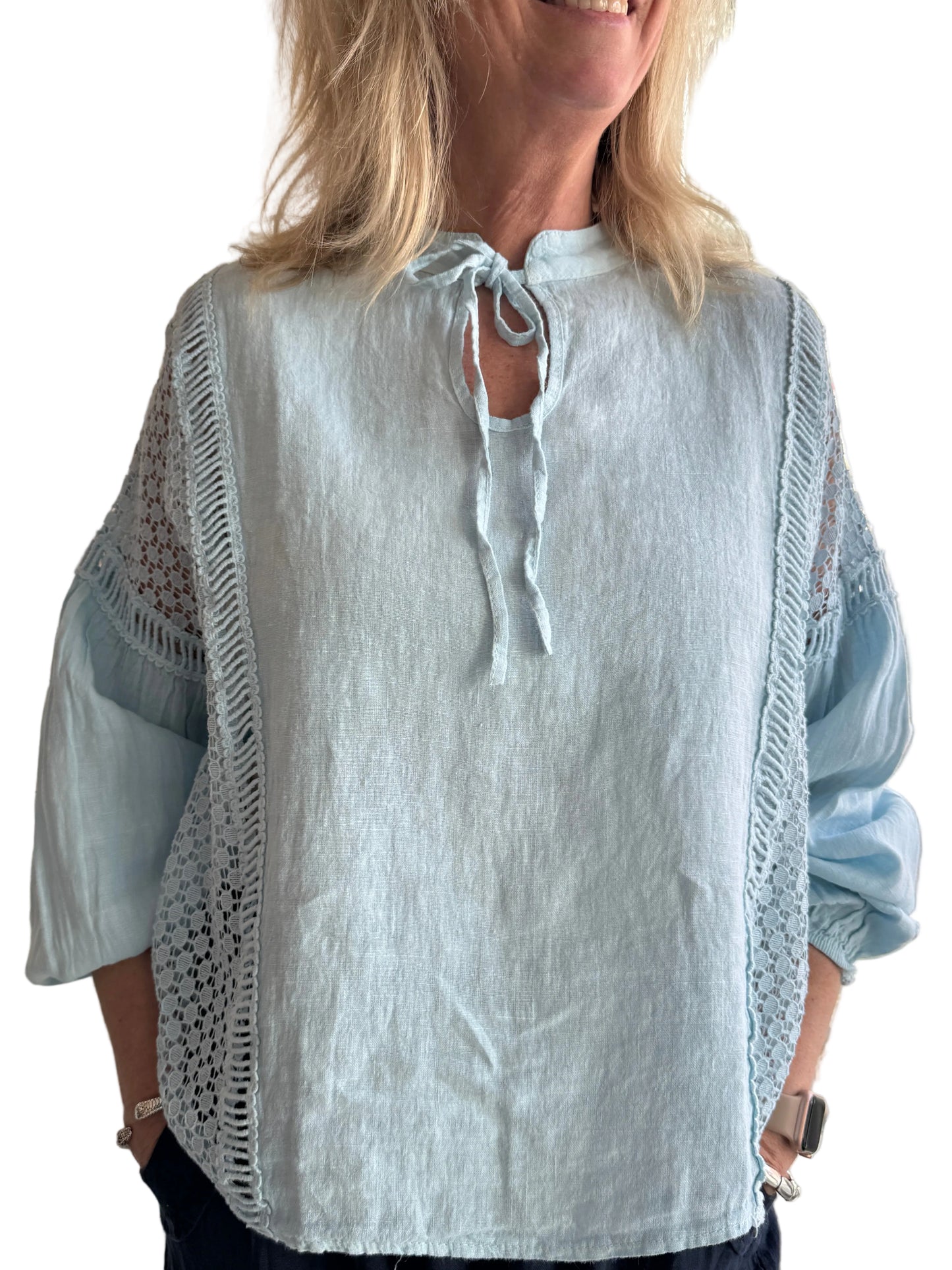 5-SS26226-4 Linen Top