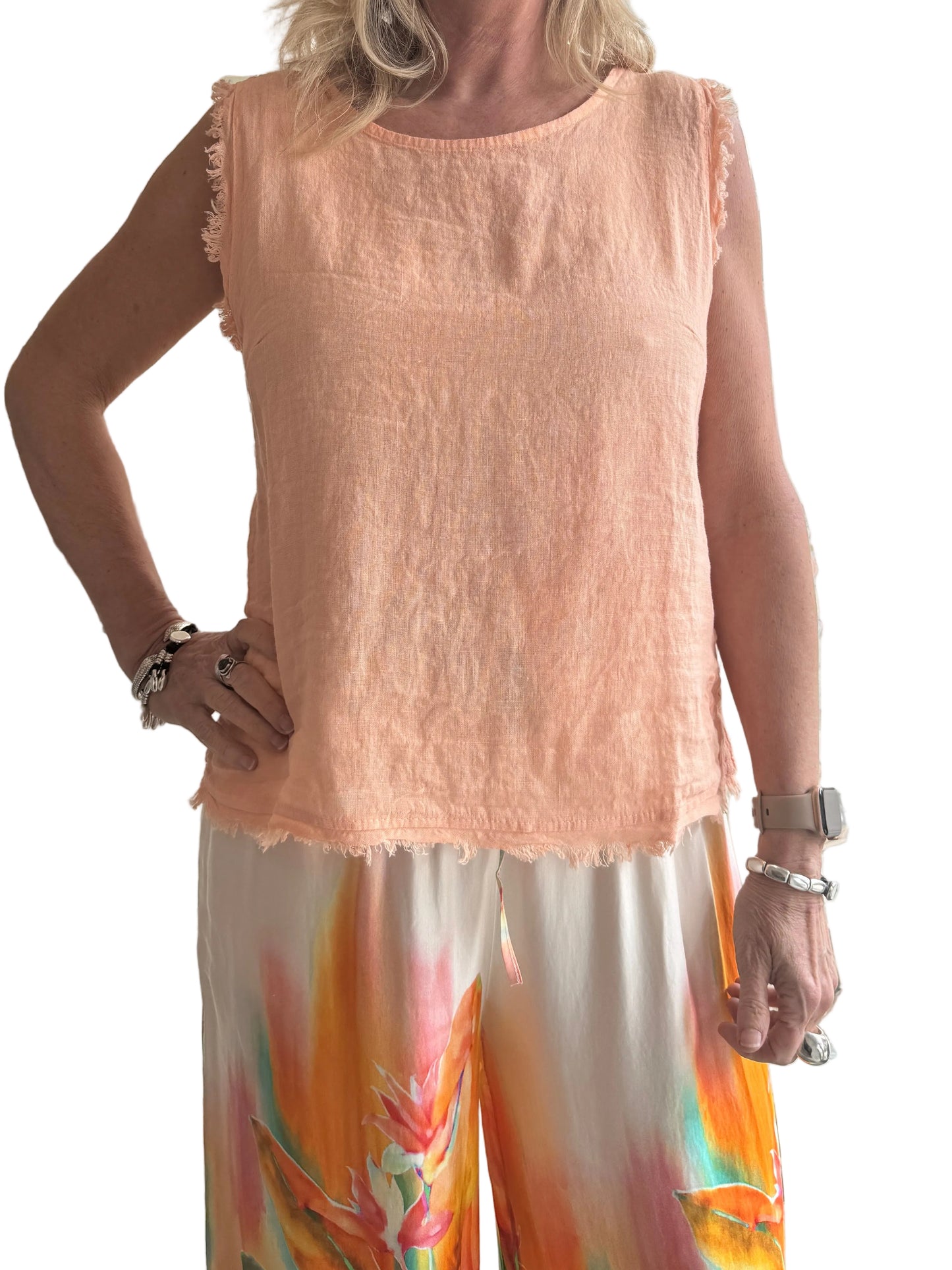 3-SS26251-9 Tank Top 100% Linen