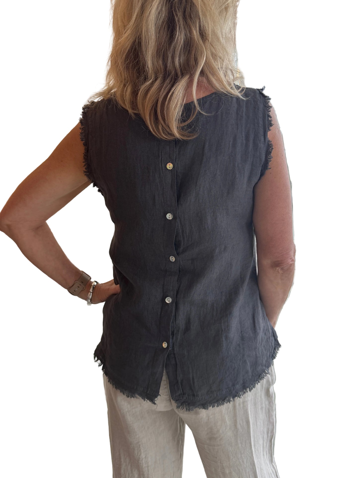3-SS26251-9 Tank Top 100% Linen