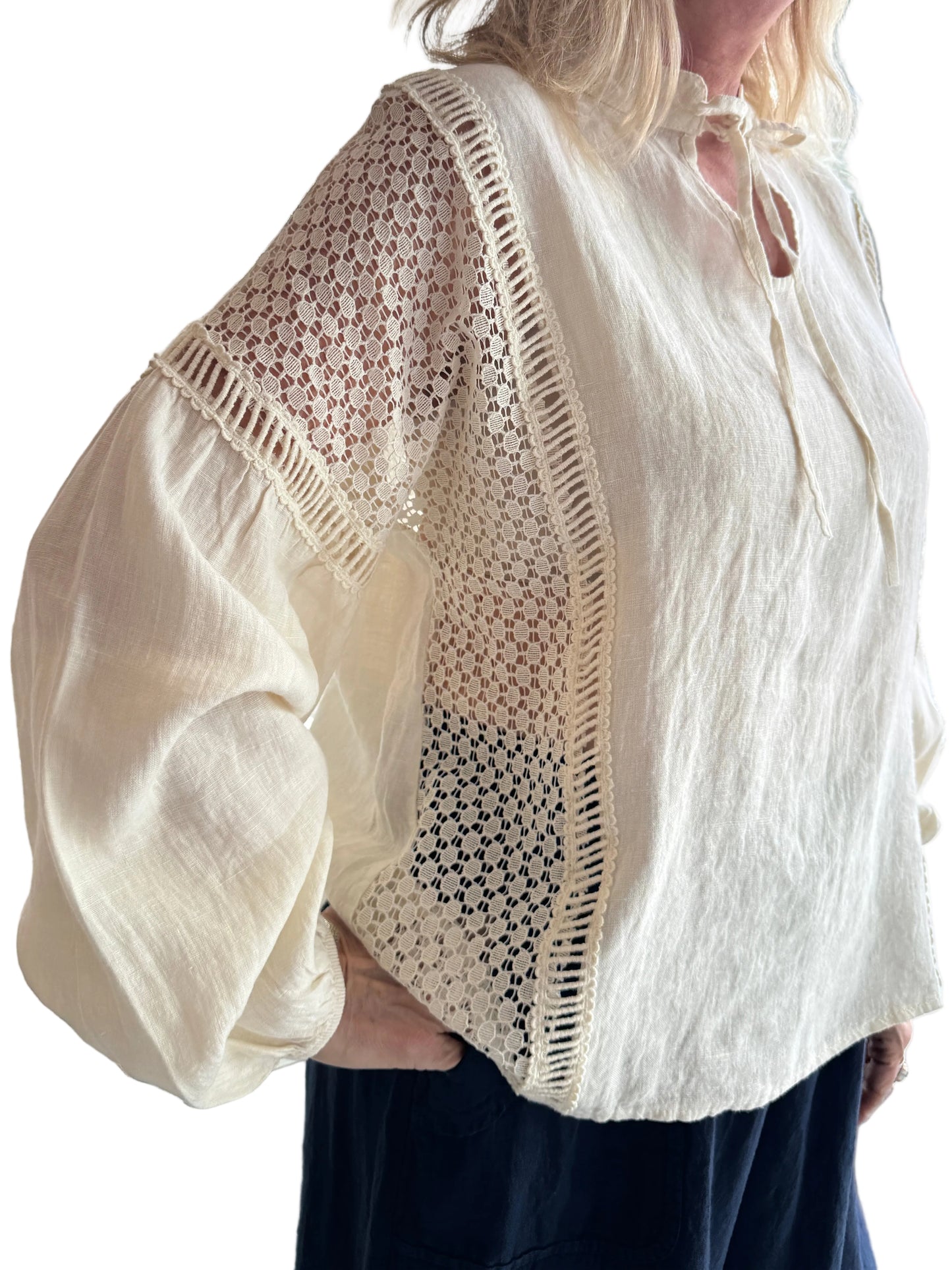 5-SS26226-4 Linen Top