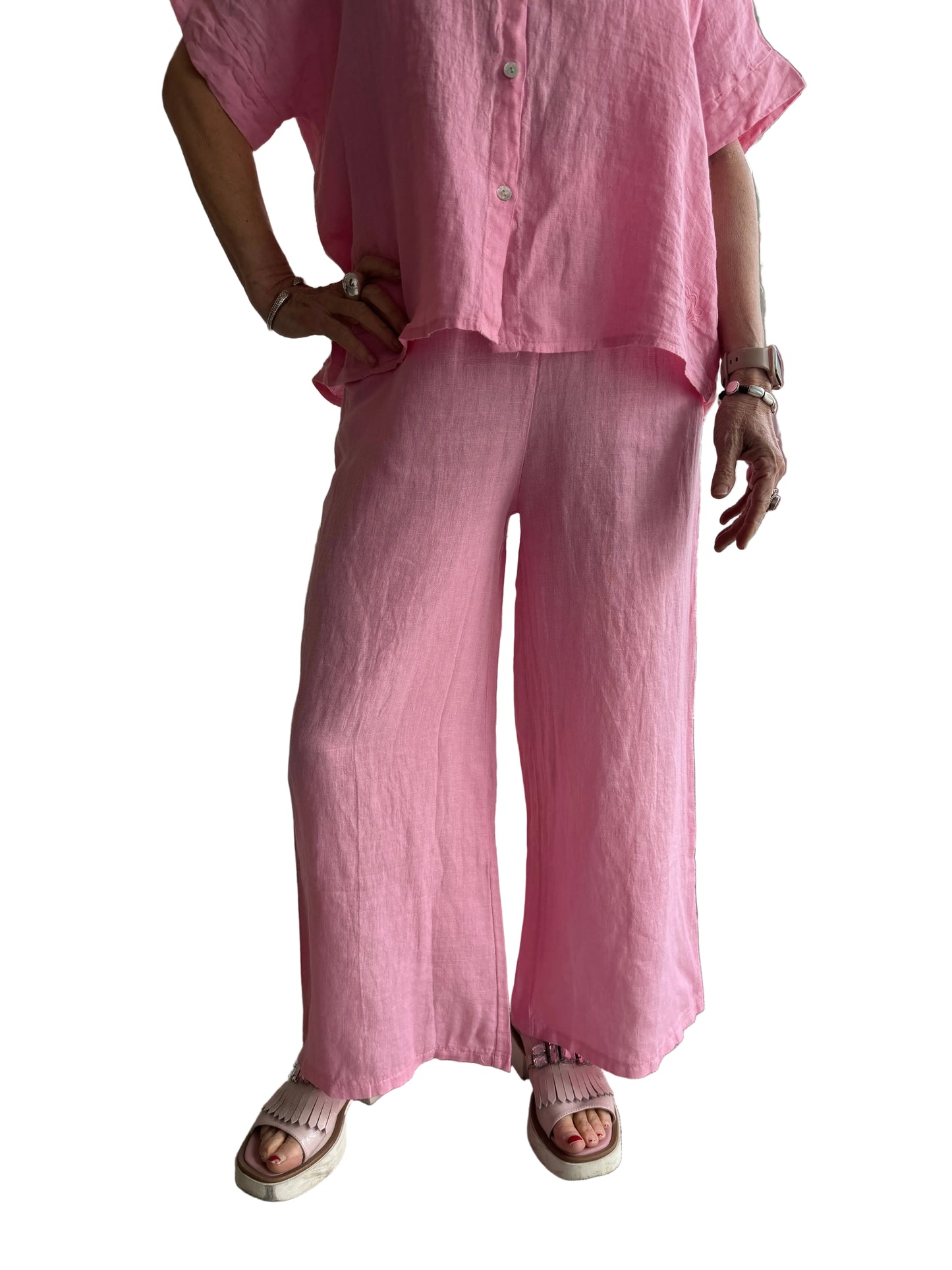 4-SS26217-9 100% Linen Pant