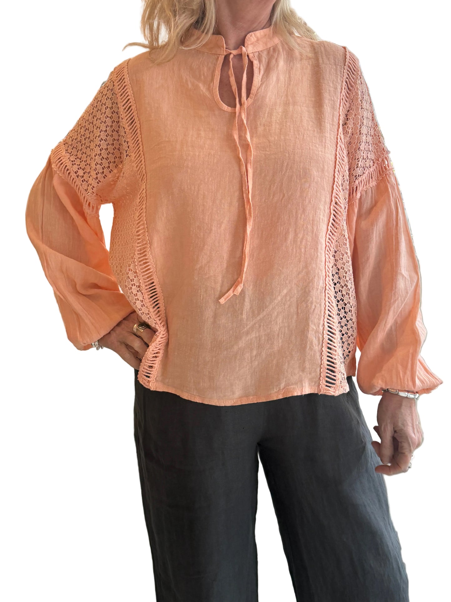 5-SS26226-4 Linen Top