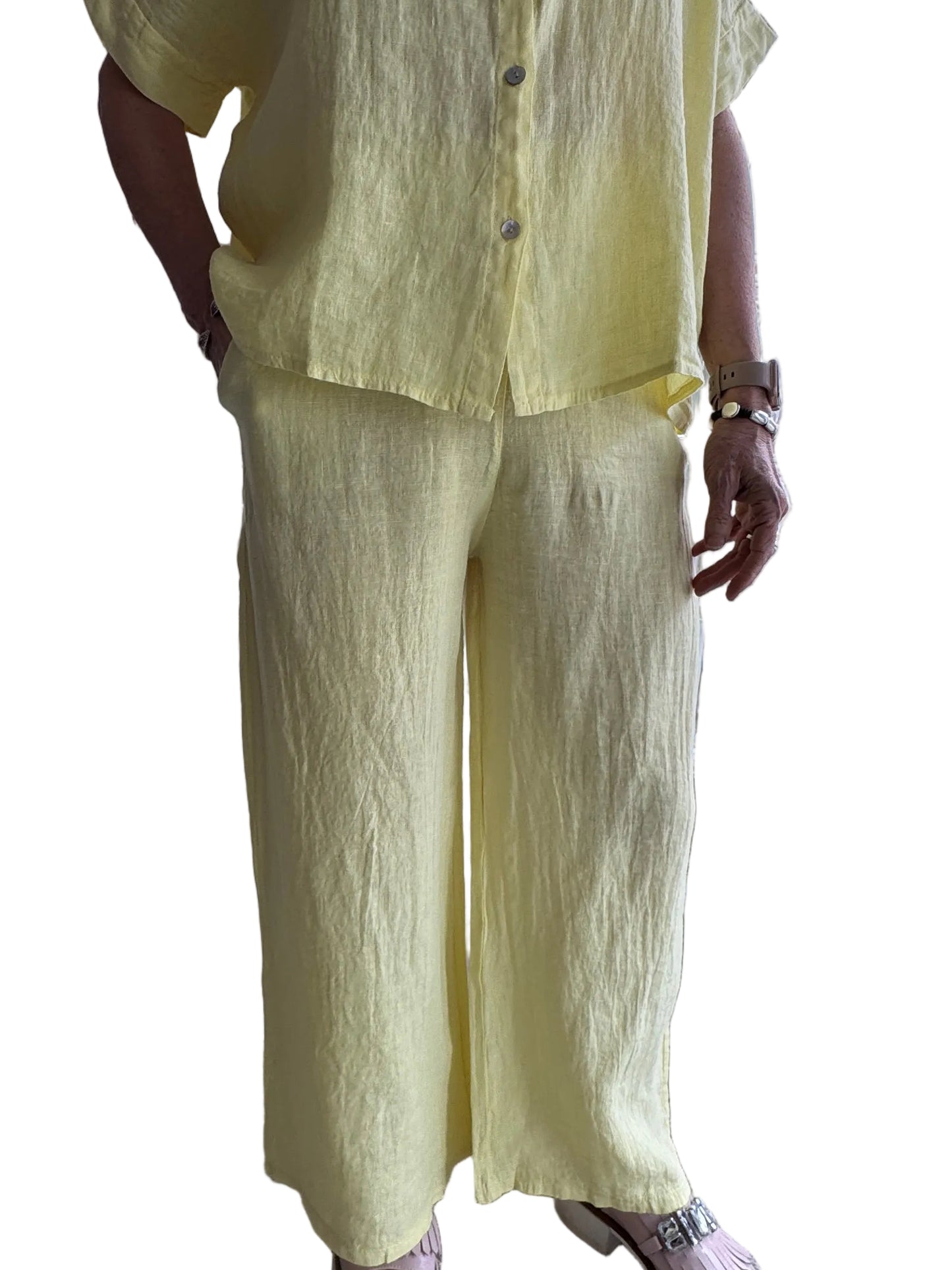 4-SS26217-9 100% Linen Pant