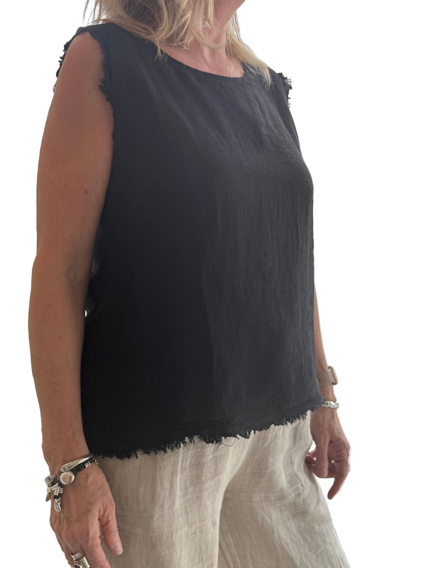 3-SS26251-9 Tank Top 100% Linen
