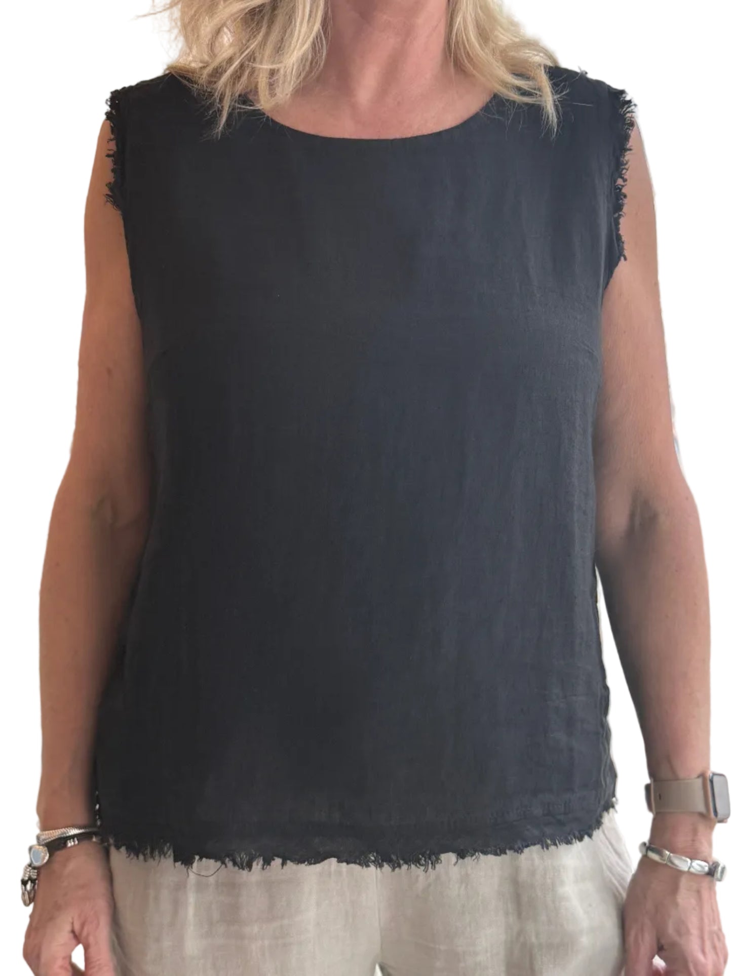 3-SS26251-9 Tank Top 100% Linen