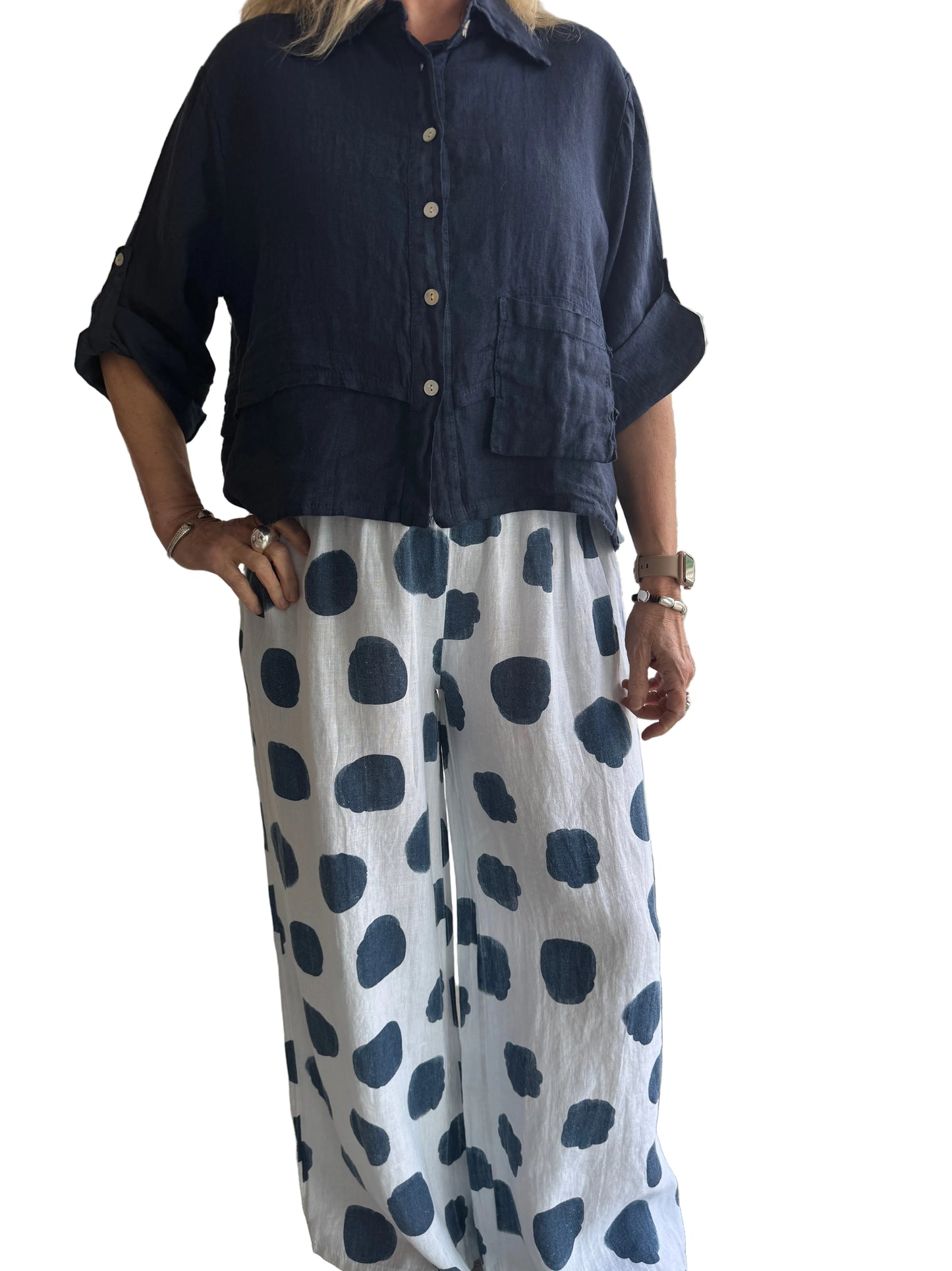 5-SS26187-4 100% Linen Pant