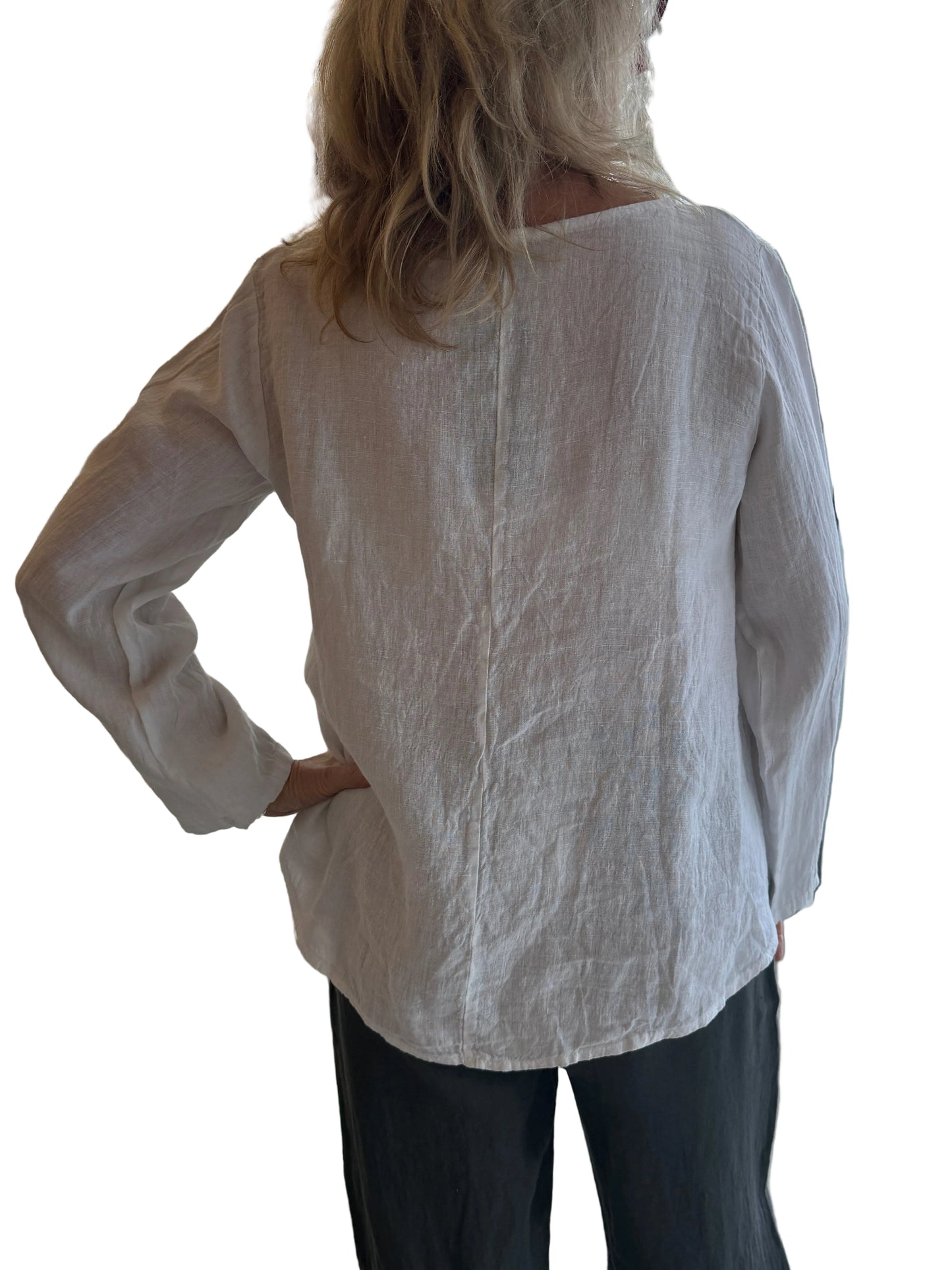4-SS26238-9 Linen Top