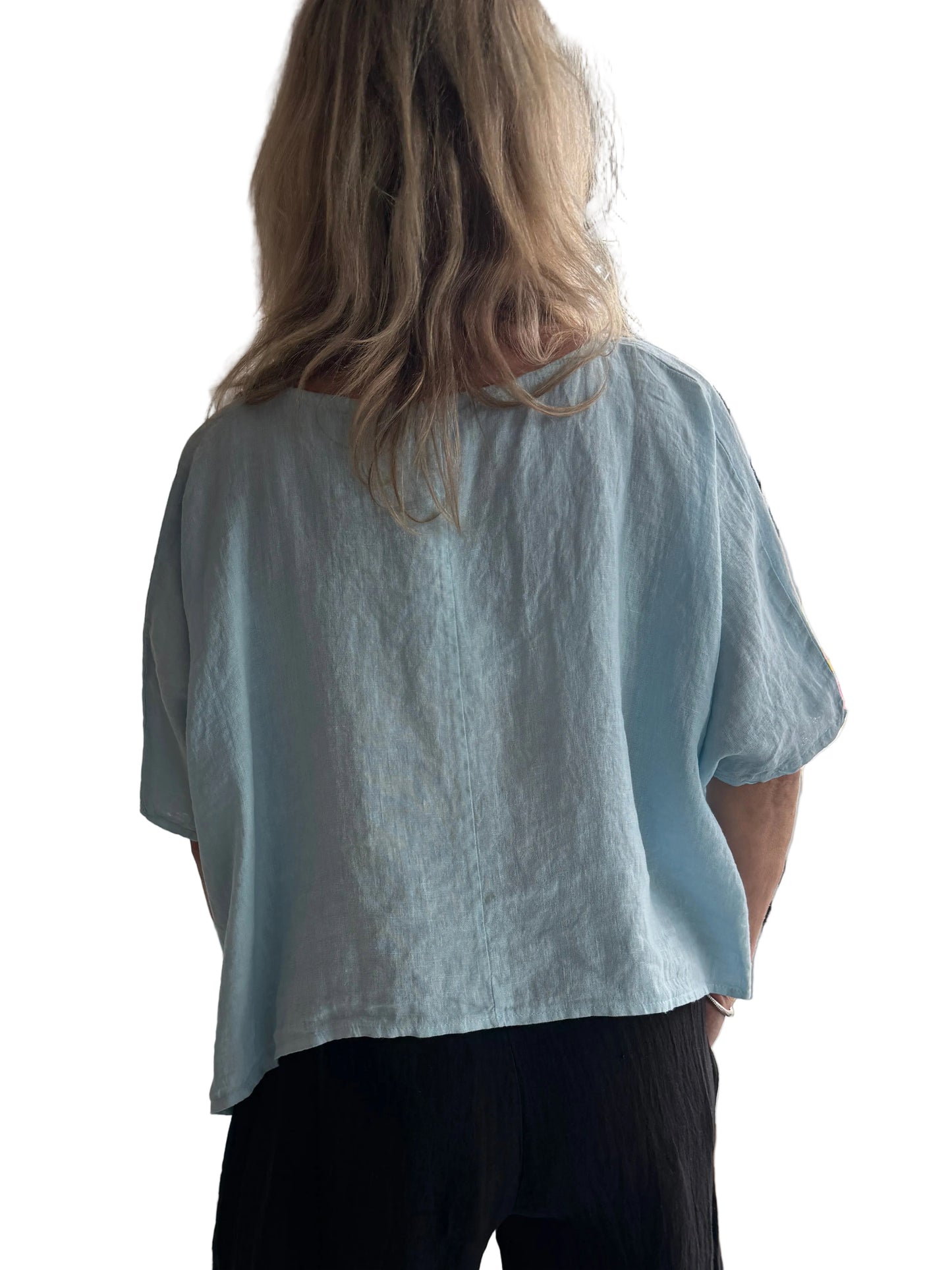 4-SS26125-7 100% Linen Top
