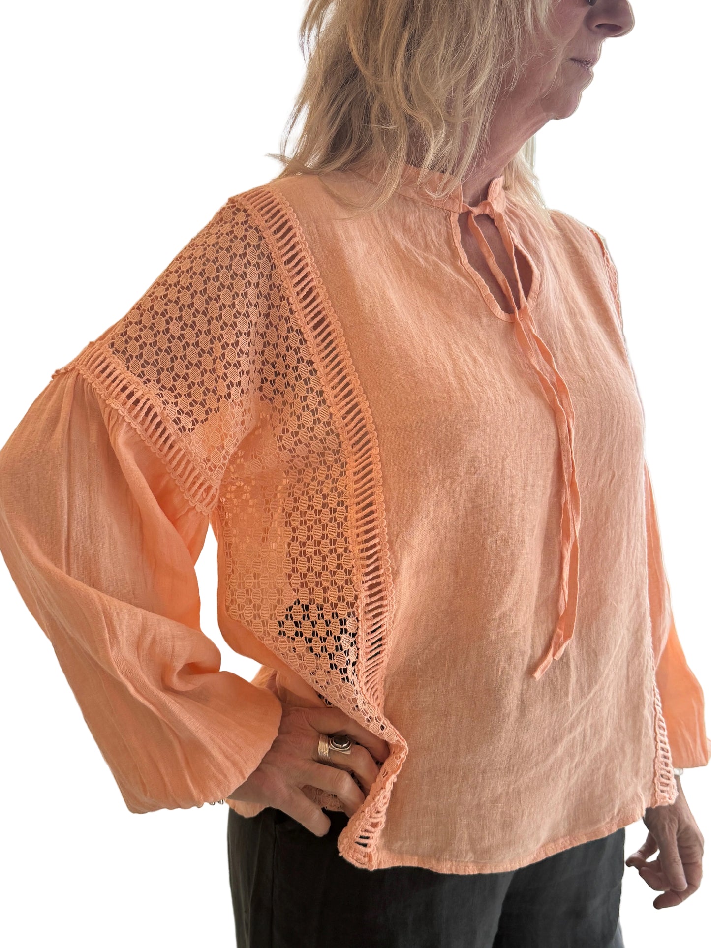 5-SS26226-4 Linen Top