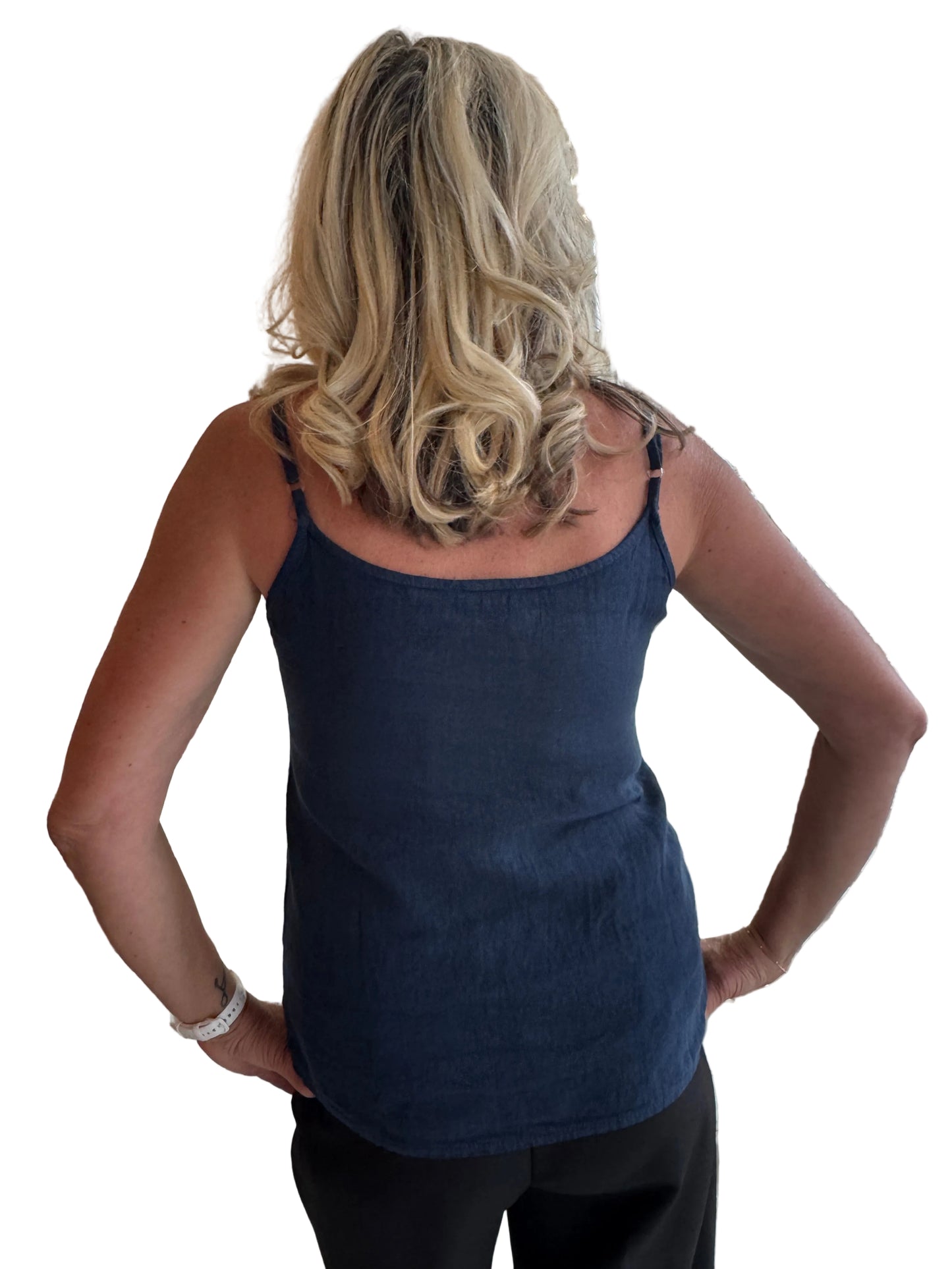 3-SS26195-9 100% Linen Tank Top