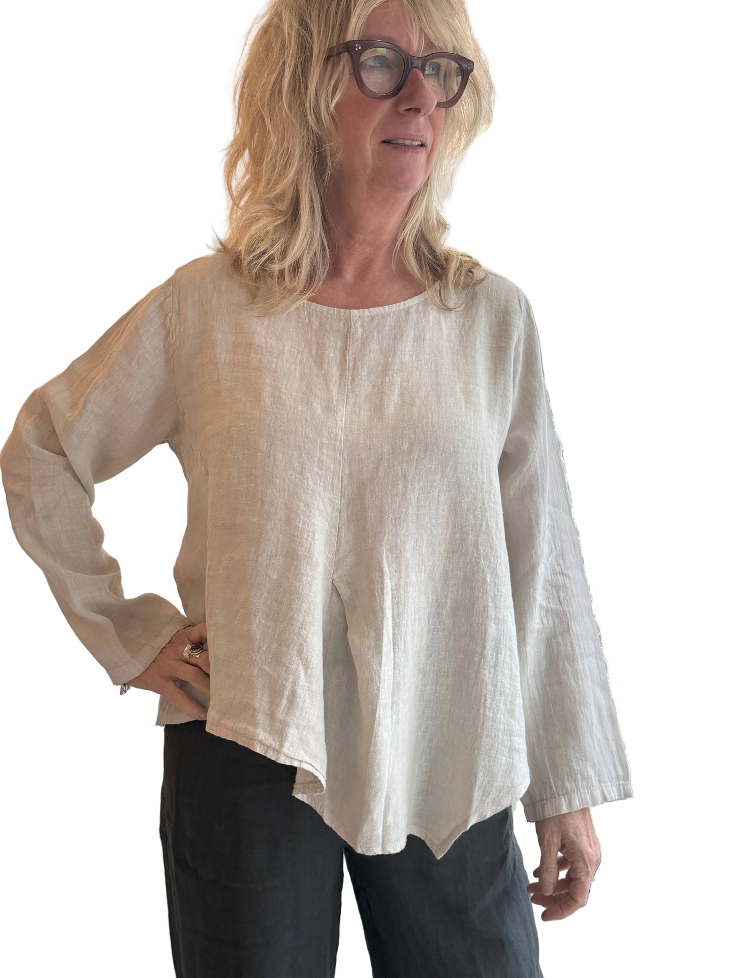 4-SS26238-9 Linen Top