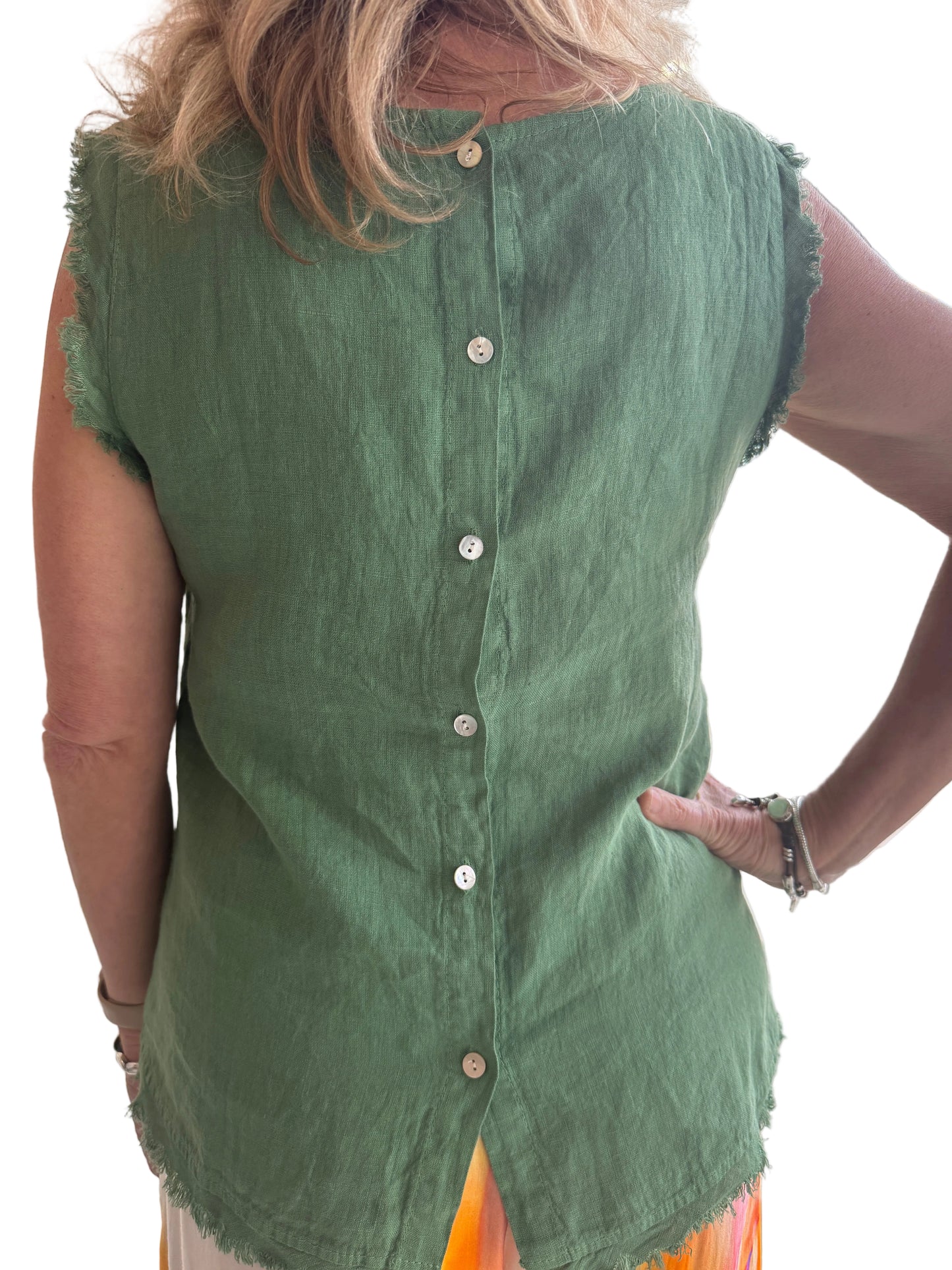 3-SS26251-9 Tank Top 100% Linen