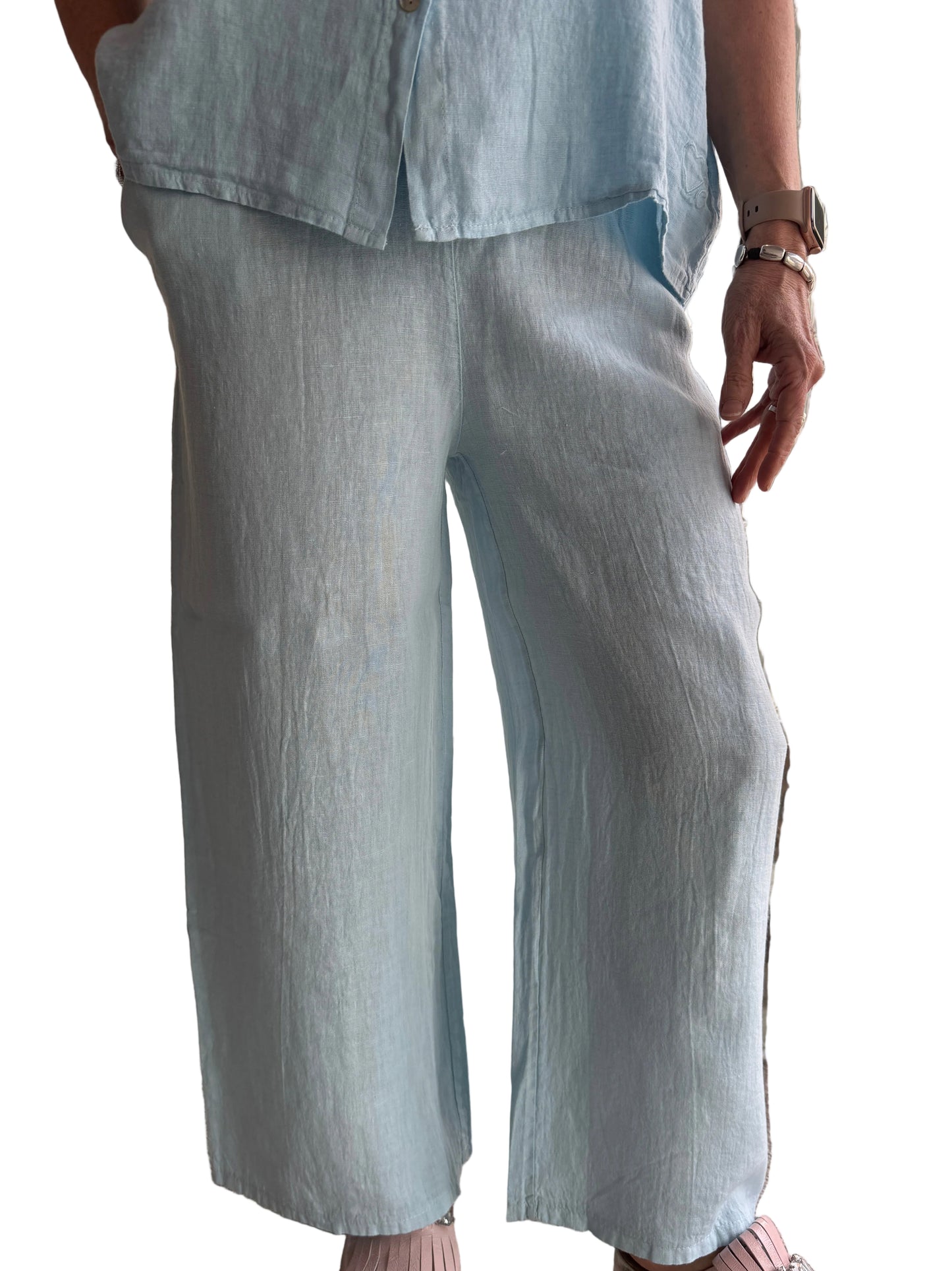 4-SS26217-9 100% Linen Pant