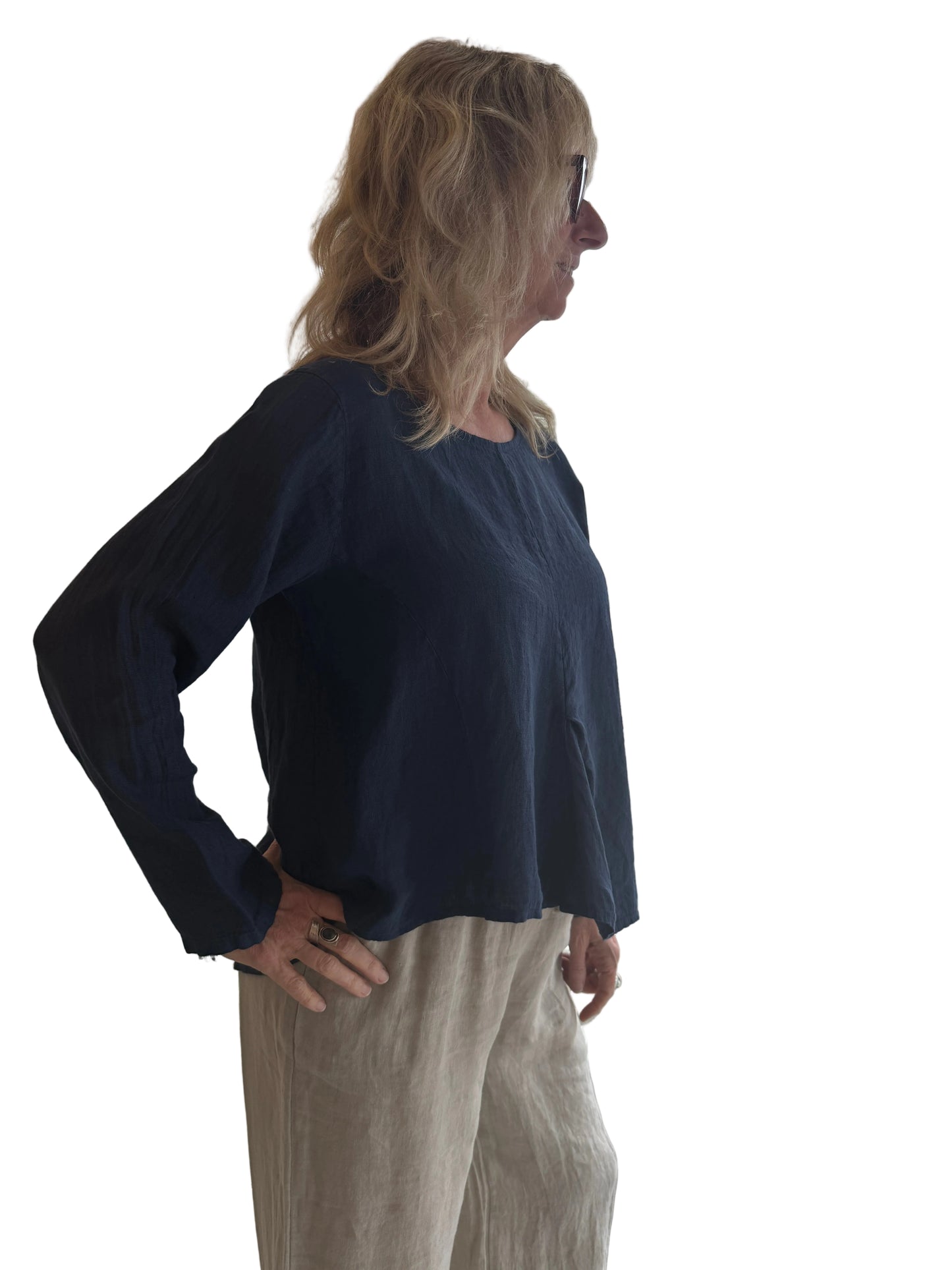4-SS26238-9 Linen Top