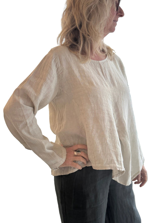4-SS26238-9 Linen Top