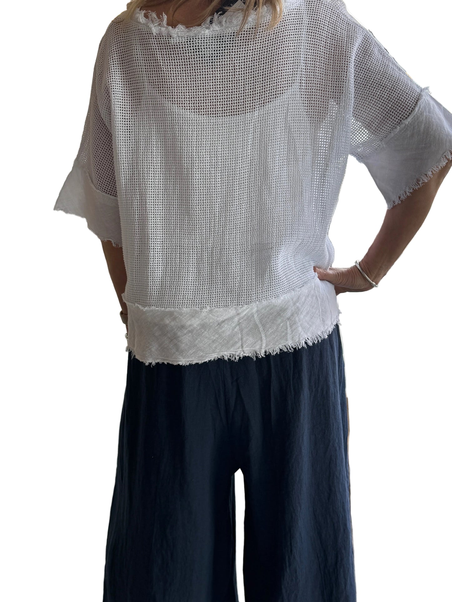5-SS26167-4 100% Linen Top
