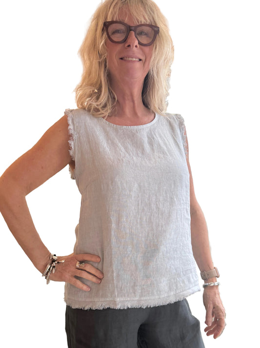 3-SS26251-9 Tank Top 100% Linen