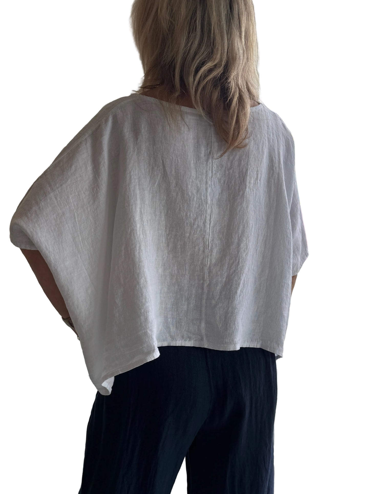 4-SS26125-7 100% Linen Top