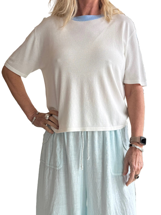 4-SS26136-4 Short Sleeve Sweater