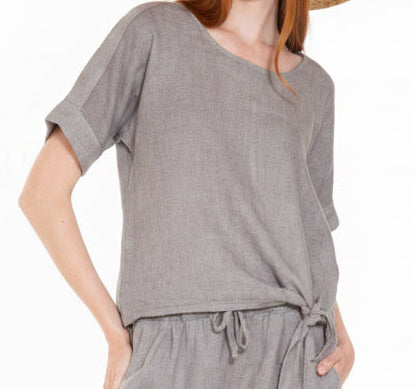 C6536 100% Linen Top
