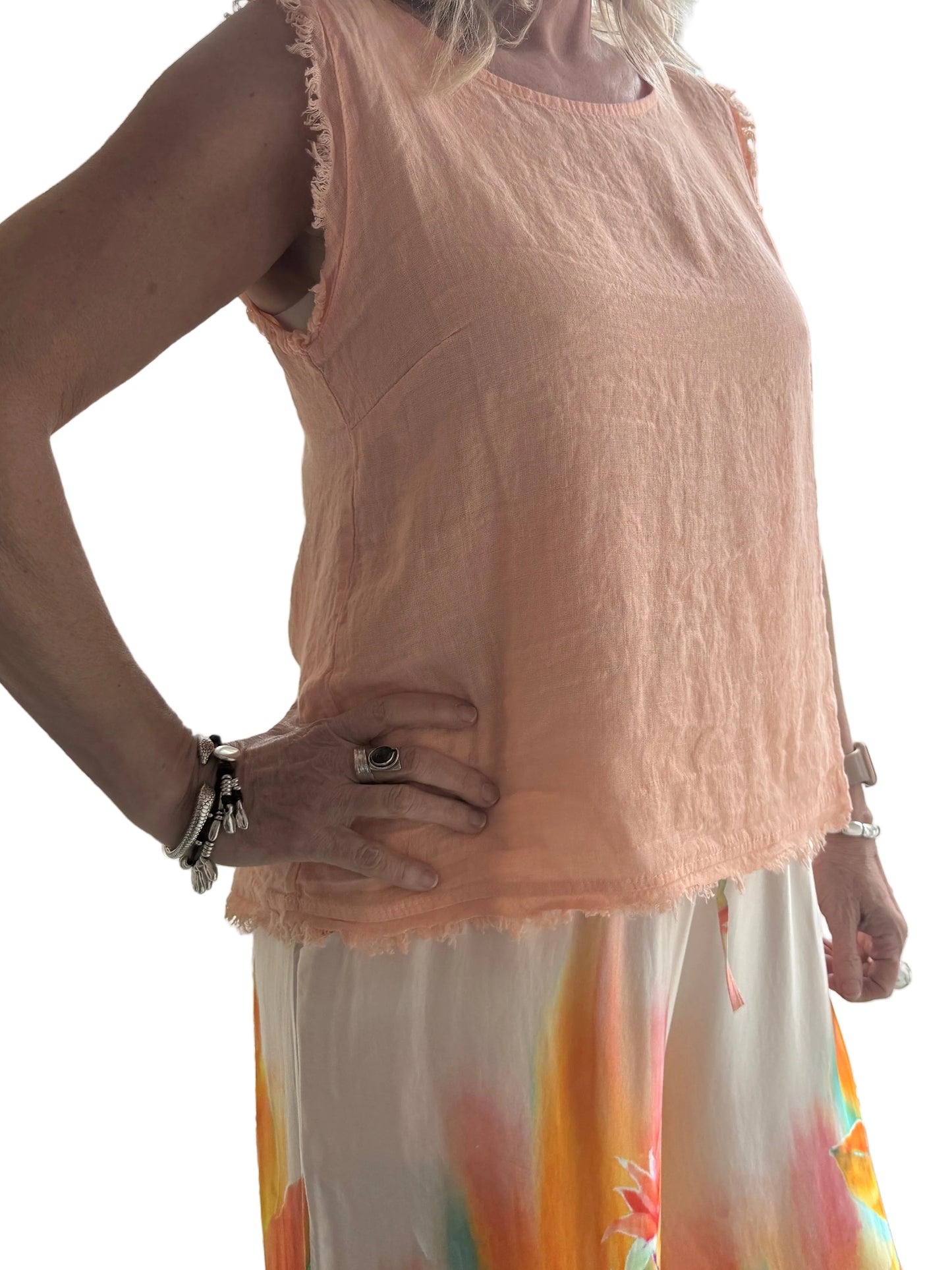 3-SS26251-9 Tank Top 100% Linen