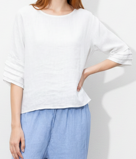 C6530 100% Linen Top